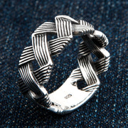 Handmade Wave Knot Sterling Silver Band Ring