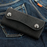 Genuine Stingray Leather Trifold Biker Leather Wallet