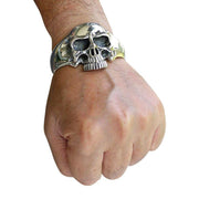 Phantom Skull 925 Sterling Silver Biker Cuff Bracelet