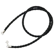 4mm braided leather necklace for pendant