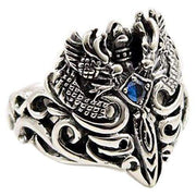 silver celtic dragon ring