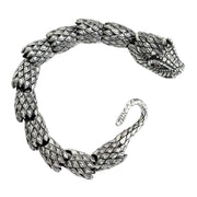 Sterling Silver Dragon Mens Bracelet