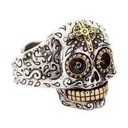 sterling silver mexican skull women's ring